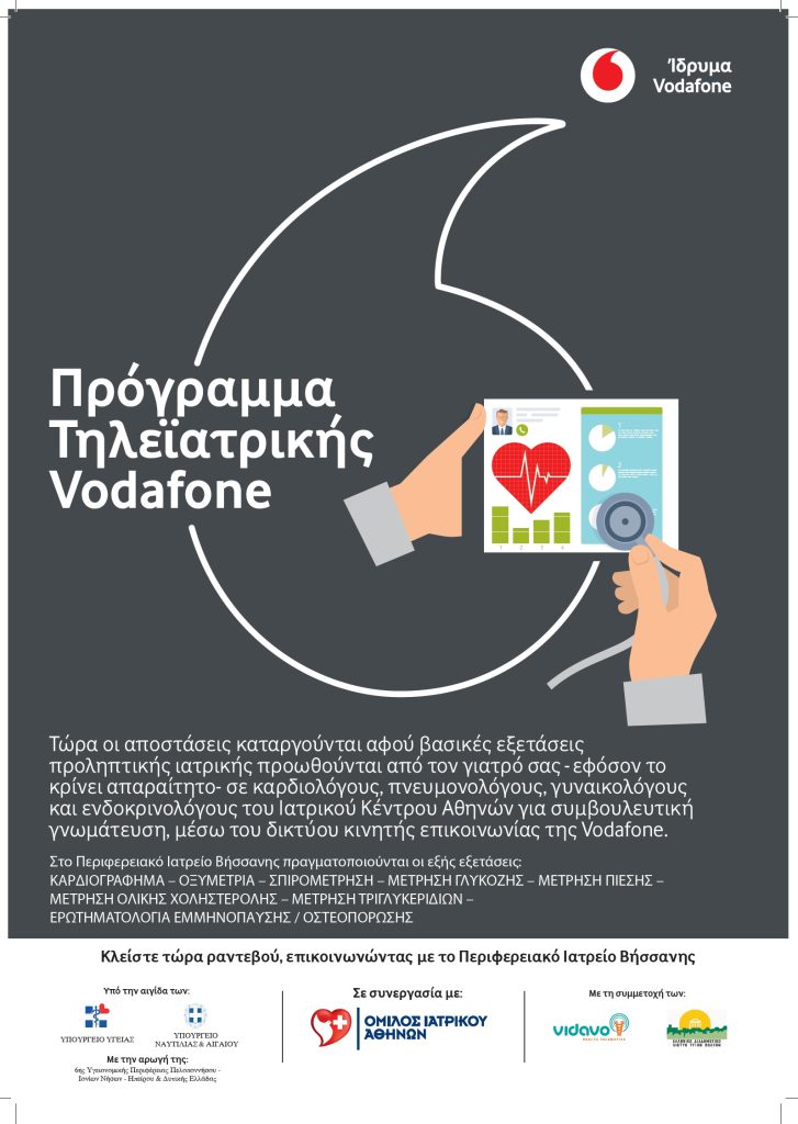 Δωρεάν Ιατρικές Εξετάσεις σε Δημότες με το  Πρόγραμμα Τηλεϊατρικής Vodafone