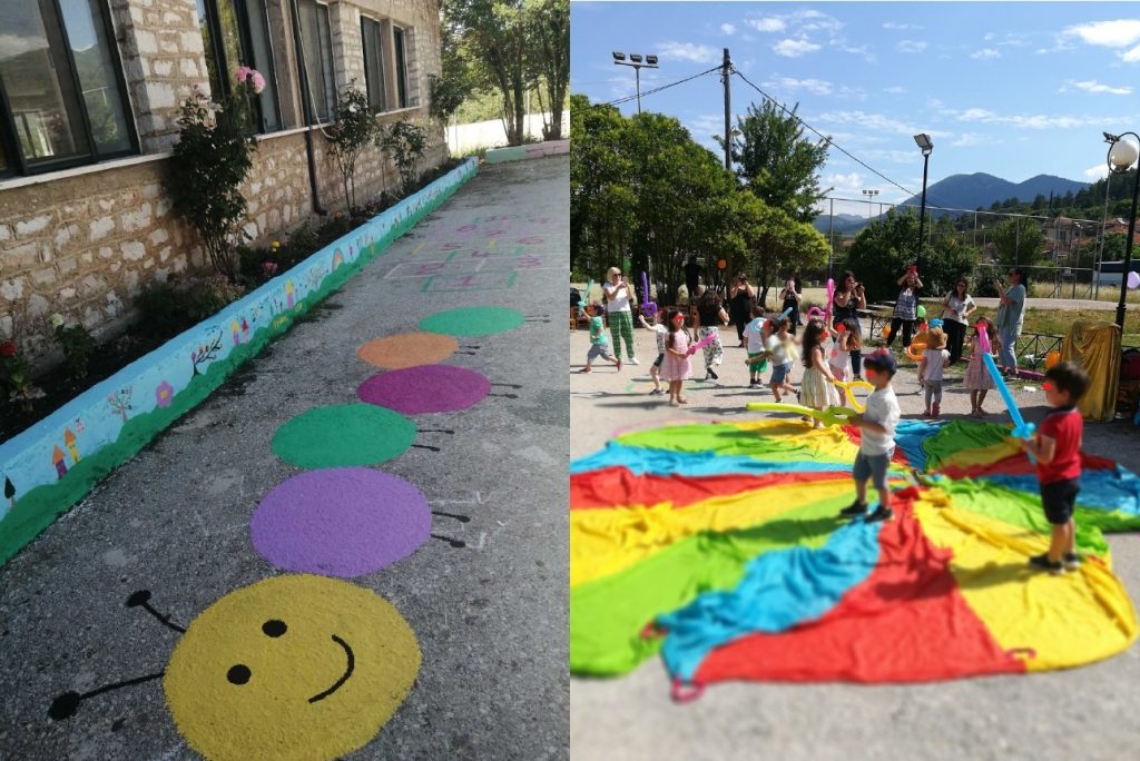 “Νέα” αυλή δια χειρός μαθητών και νηπιαγωγών στο Νηπιαγωγείο Καλπακίου
