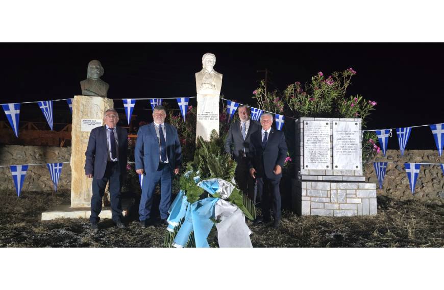 Ένα «Ιερό Τρίγωνο» Εθνικής Μνήμης: Πωγώνι, Σφακιά και Αγία Νάπα τίμησαν τον Ήρωα Χατζημιχάλη Νταλιάνη στο Φραγκοκάστελλο